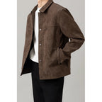 Men’s Versatile Button-Down Shirt Jacket with Pockets