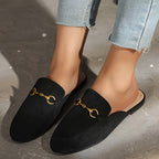 Women’s Elegant Closed Mules - Everyday Footwear Black