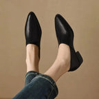 Women’s Elegant Heeled Loafers Black