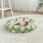 Cozy Orthopedic Dog Bed Featuring Floral Checkerboard Style