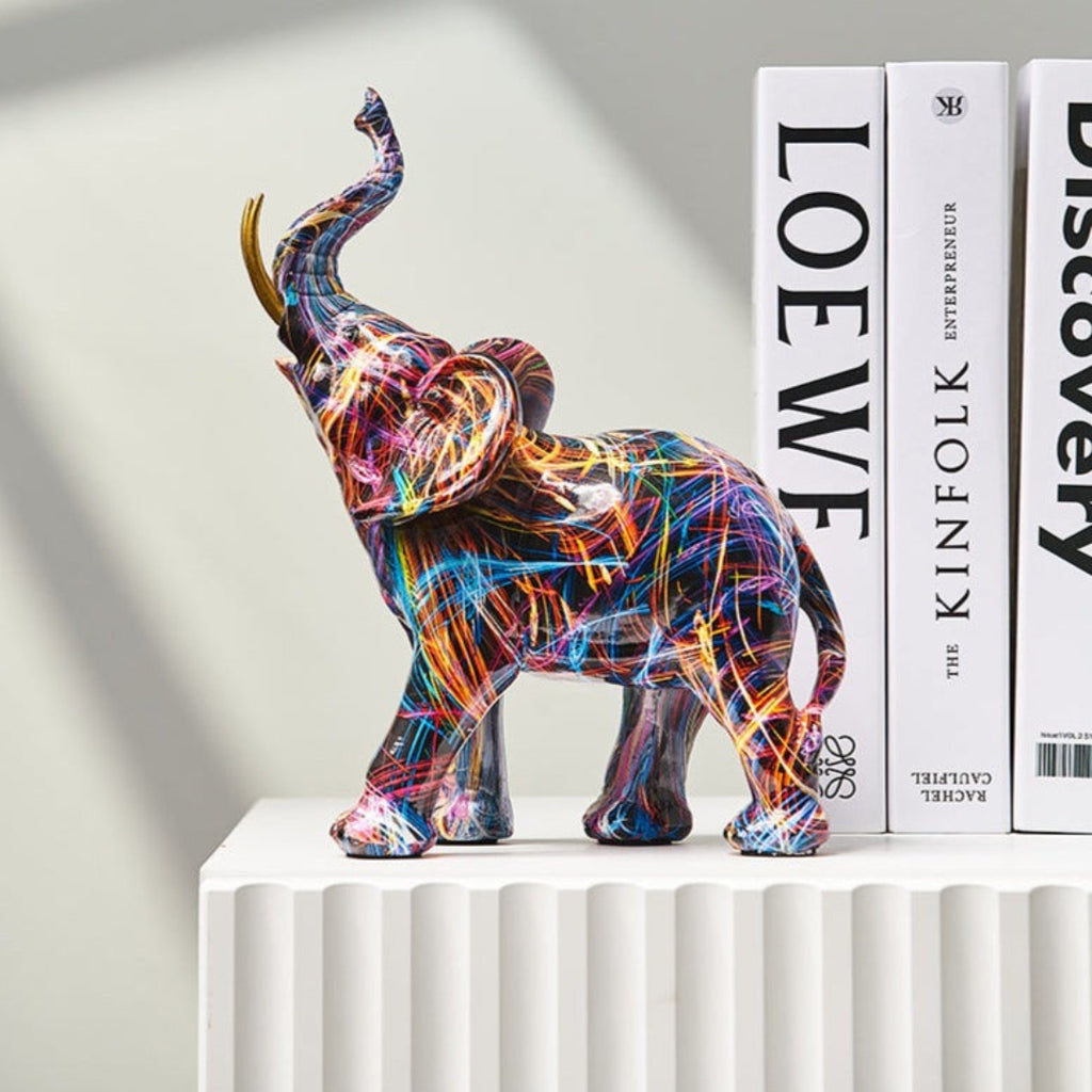 Artistic Elephant Sculpture with Nordic Inspired Home Decor