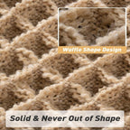 Plush Waffle Bath Mat | Absorbent Non Slip Bathroom Rug