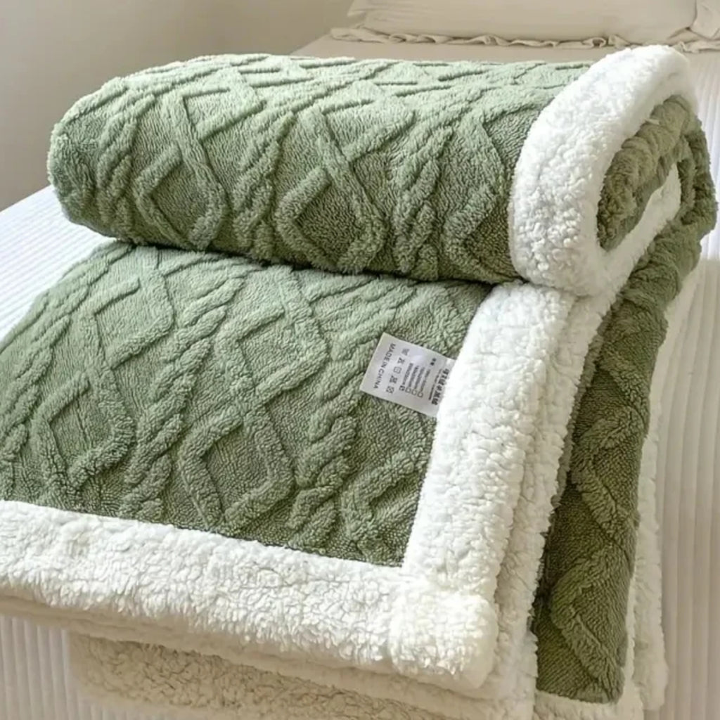 Plush Snuggle Blanket | Cozy Throw Blanket for Home Living Green