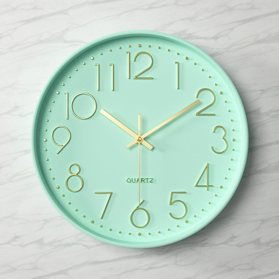 Contemporary Large Clear Glass Wall Clock with Silent Design