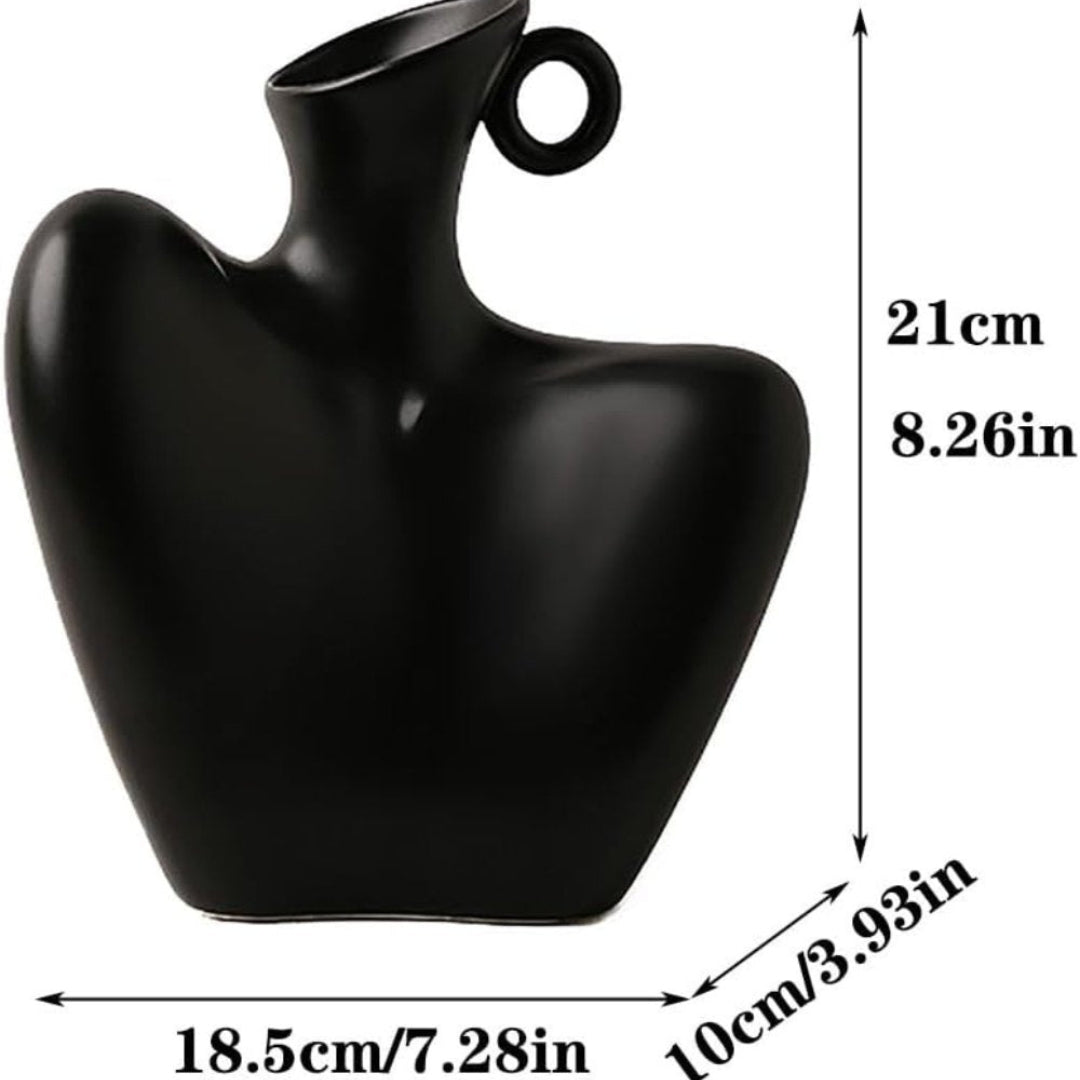 Minimalist Ceramic Flower Vase | Abstract Home Accent Decor