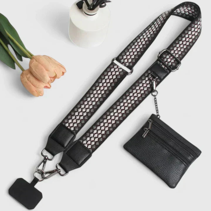 Women’s Elegant Crossbody Phone Holder Bag for Summer Outings Black New