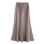 Women’s Elegant Flowing Midi Skirt Beige