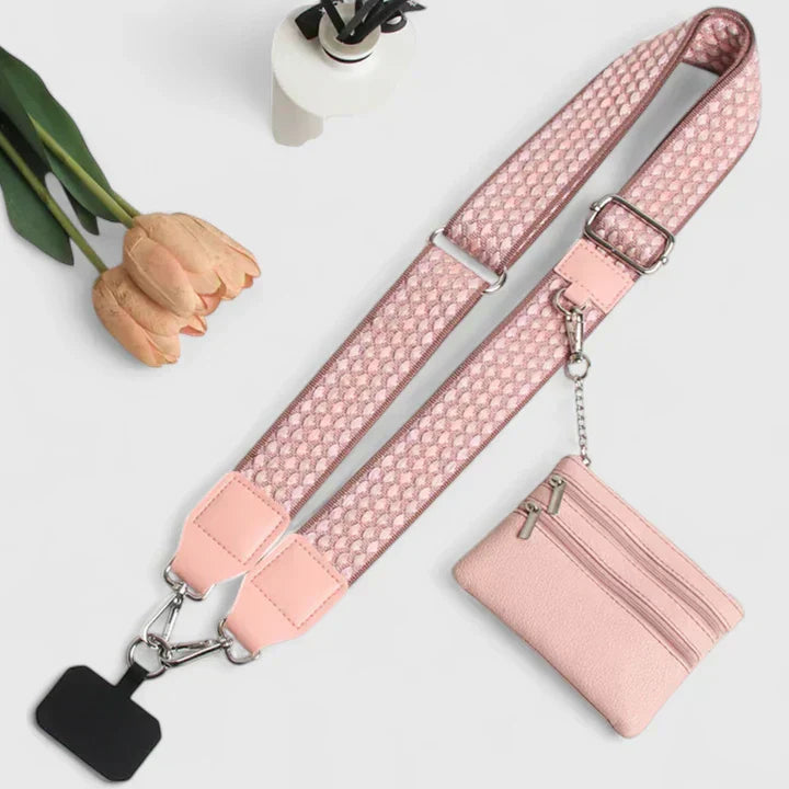 Women’s Elegant Crossbody Phone Holder Bag for Summer Outings Pink