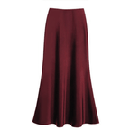 Women’s Elegant Flowing Midi Skirt Red