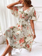 Women’s Elegant Floral V-Neck Dress