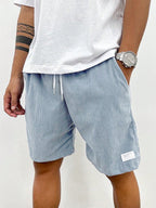 Men’s Casual Drawstring Shorts for Summer Comfort Light Blue