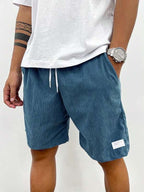 Men’s Casual Drawstring Shorts for Summer Comfort Blue