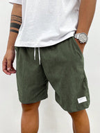 Men’s Casual Drawstring Shorts for Summer Comfort Green