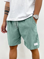 Men’s Casual Drawstring Shorts for Summer Comfort Light Green