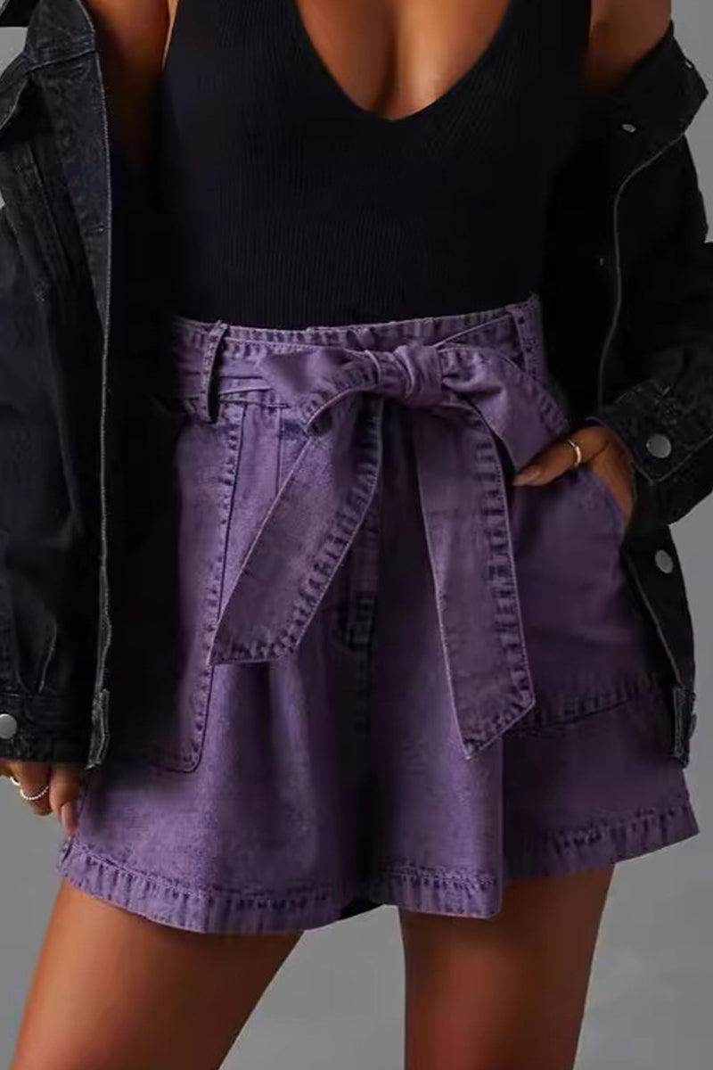 Women’s Casual Vintage High Waist Denim Shorts