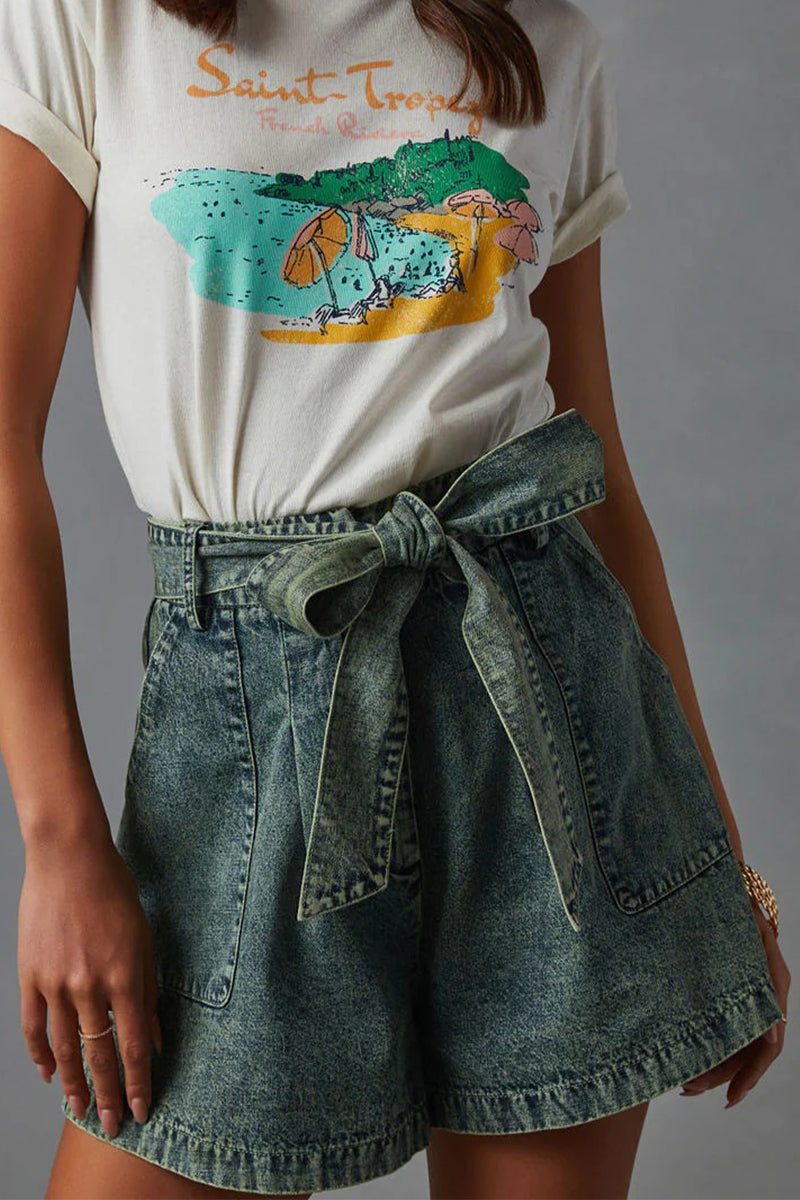 Women’s Casual Vintage High Waist Denim Shorts