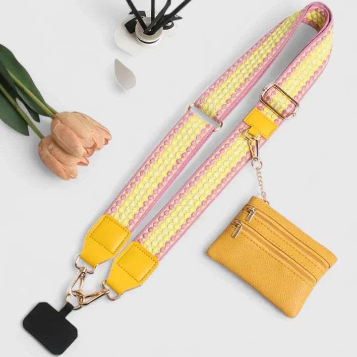 Women’s Elegant Crossbody Phone Holder Bag for Summer Outings Yellow
