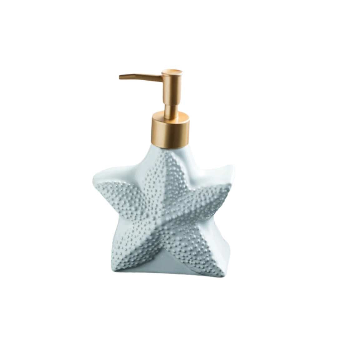 Coastal Ceramic Soap Dispenser | Nautical Bathroom Accessory