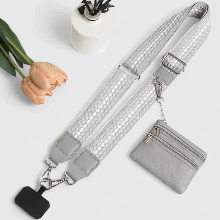 Women’s Elegant Crossbody Phone Holder Bag for Summer Outings Gray