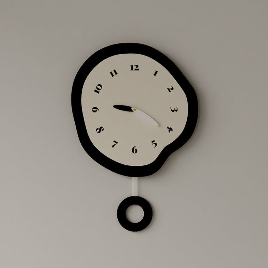 Scandinavian Wall Clock | Nordic Silent Timepiece Design With pendulum