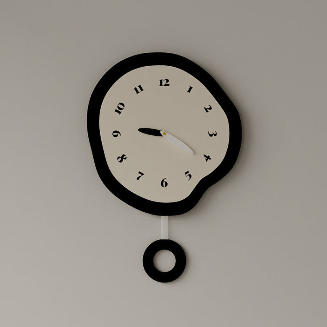Scandinavian Wall Clock | Nordic Silent Timepiece Design With pendulum