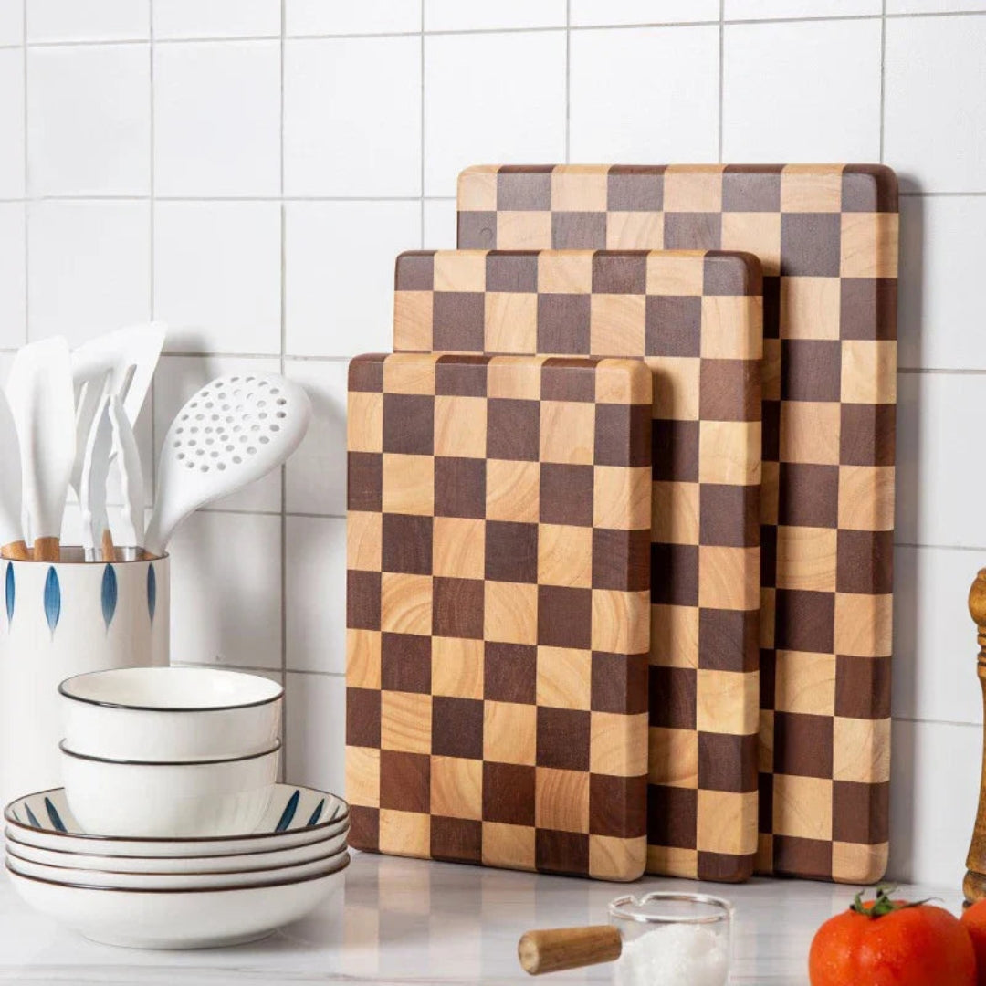 Premium Acacia Wood Cutting Board | Safe Non-Slip Prep Area Large