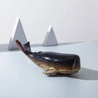 Sculptural Porcelain Whale Piece | Stylish Nautical Accent