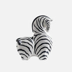 Sculptural Ceramic Animal Figure | Modern Interior Accent Striped Down