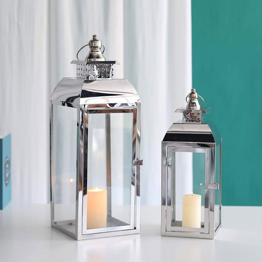 Timeless Stainless Steel Lantern Set | Stylish Room Accent