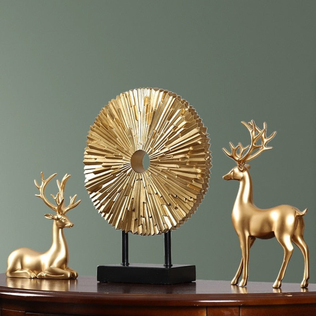 Elegant Round Resin Figurine | Subtle Luxury Home Accent