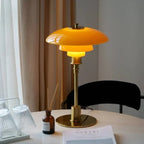 Elegant Glass Table Lamp LED Light | Tabletop Accent Piece Gold