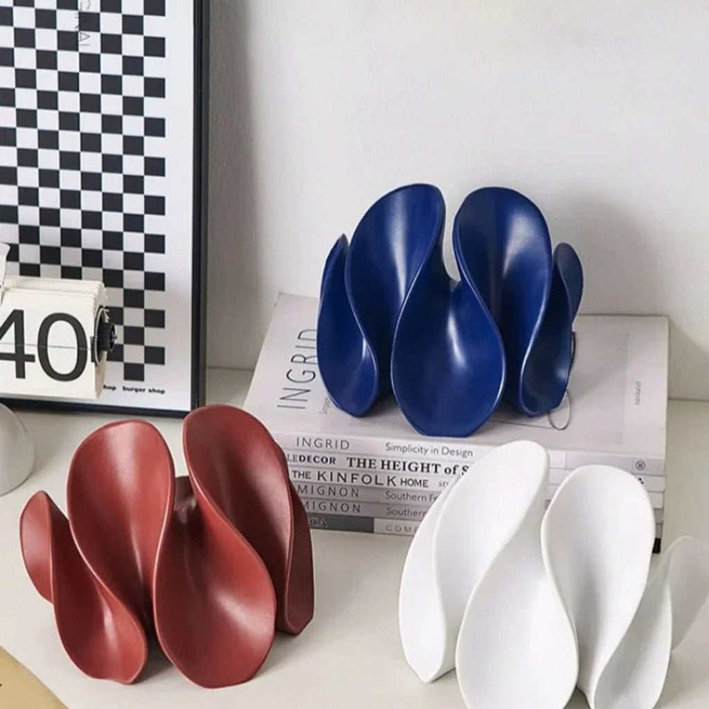 Architectural Bloom Wave Sculpture for Statement Home Decor