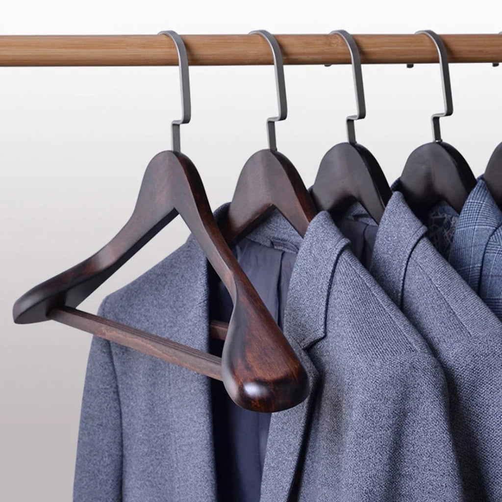 Premium Wooden Clothes Hangers for Stylish Wardrobes Homes