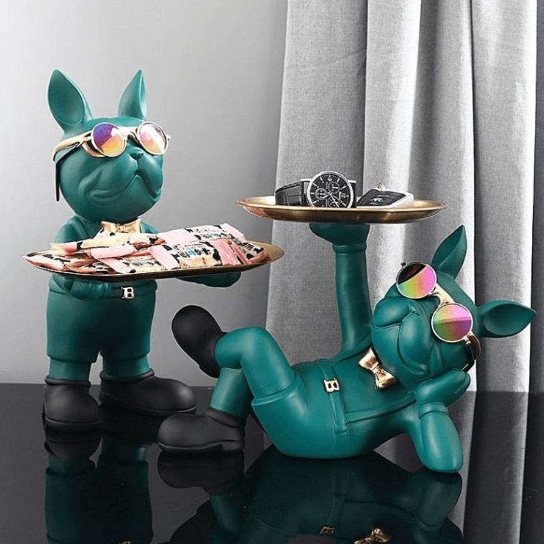 French Bulldog Statue | Playful Designer Home Sculpture