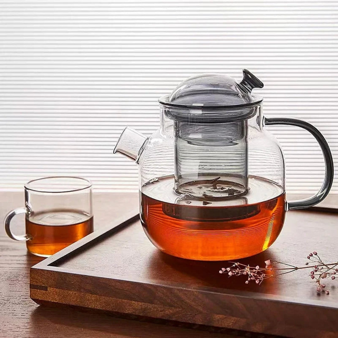 Modern Glass Teapot with Infuser 680ml Borosilicate Tea
