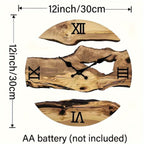 Contemporary Acrylic Wall Clock Showcasing Wood Grain Style