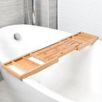 Modern Extendable Bamboo Bath Tray | Adjustable Caddy Tray