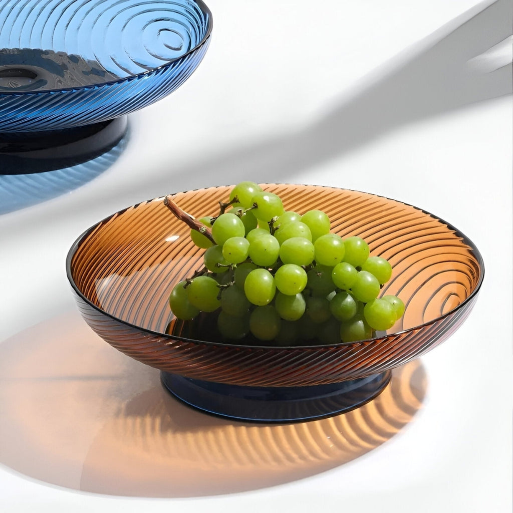 Elegant Crystal Glass Fruit Bowl for Stylish Home Decor Medium