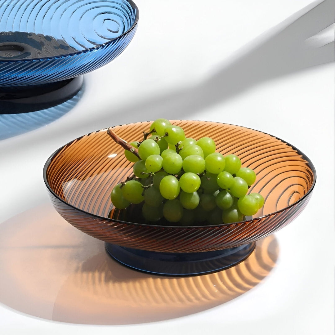 Elegant Crystal Glass Fruit Bowl for Stylish Home Decor Medium