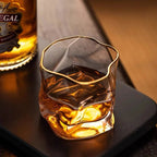 Premium Textured Whiskey Glasses | Sophisticated Barware Clear