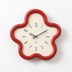 Decorative 3D Floral Pendulum Wall Clock for Quiet Spaces