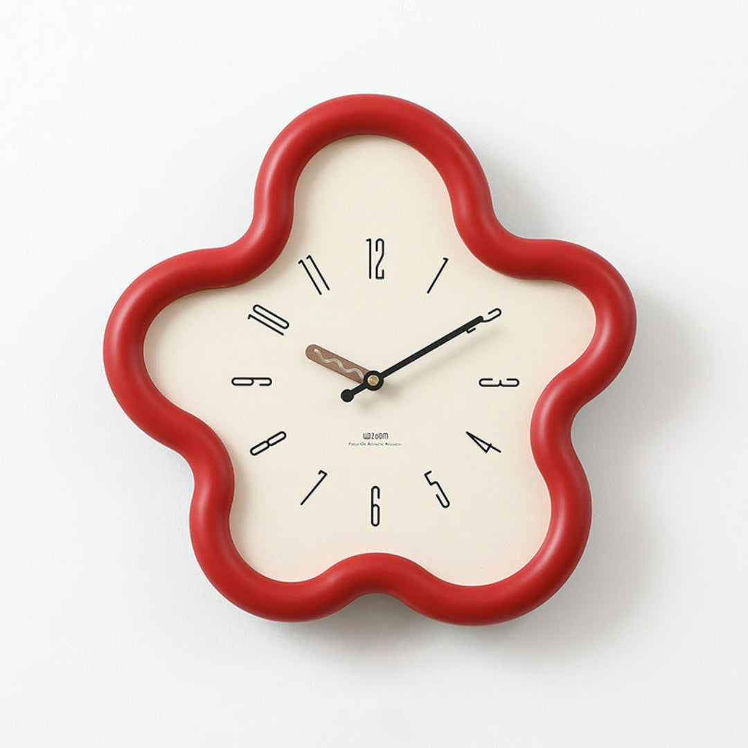 Decorative 3D Floral Pendulum Wall Clock for Quiet Spaces