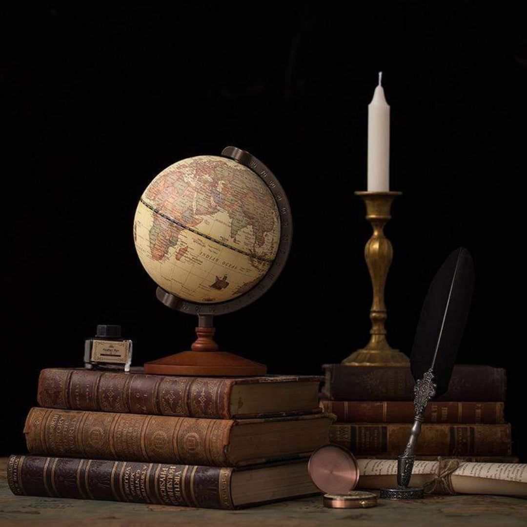 Classic World Globe Decor | 14 cm Office Desk Display Piece