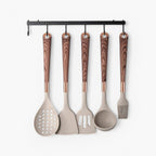 Modern Kitchen Utensil Set with Gold Accent Handles Home