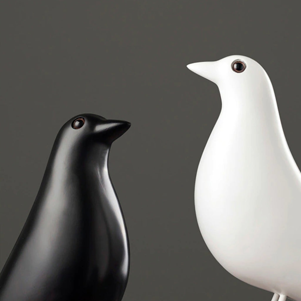 Sculptural Nordic House Bird Figurine for Stylish Decor