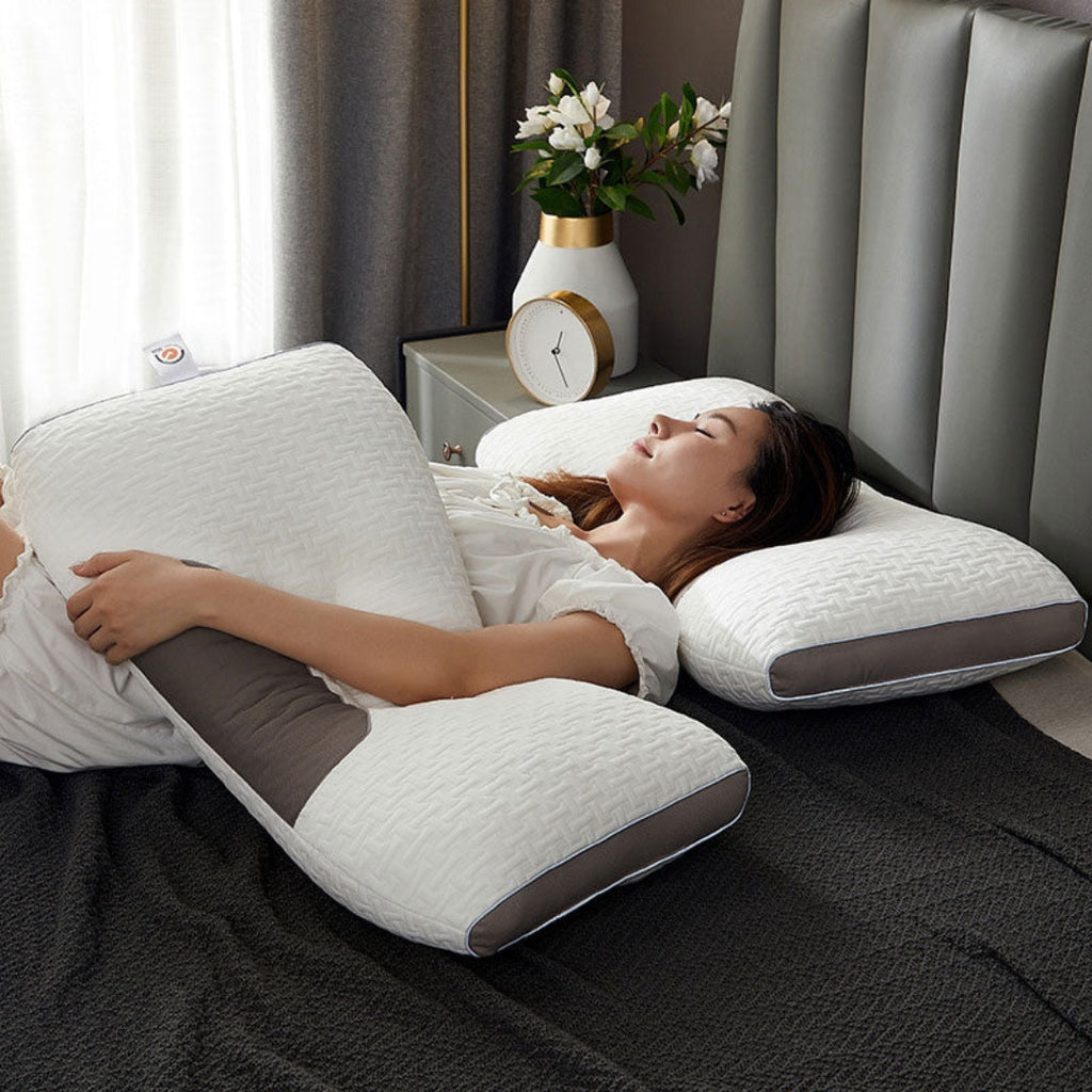 Ergonomic Hybrid Pillow for Back and Side Sleepers Neck