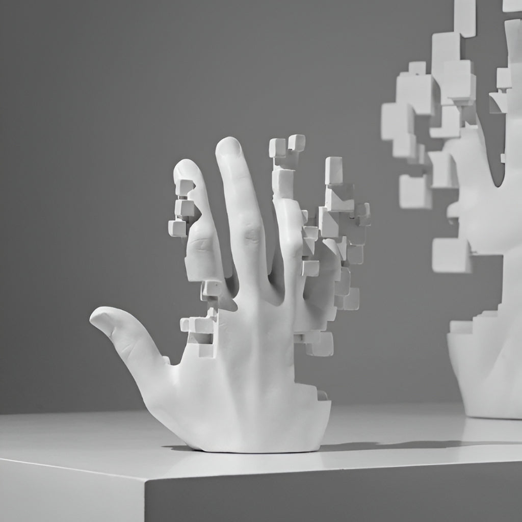 Sculptural Abstract Hand Statue for Modern Interior Style