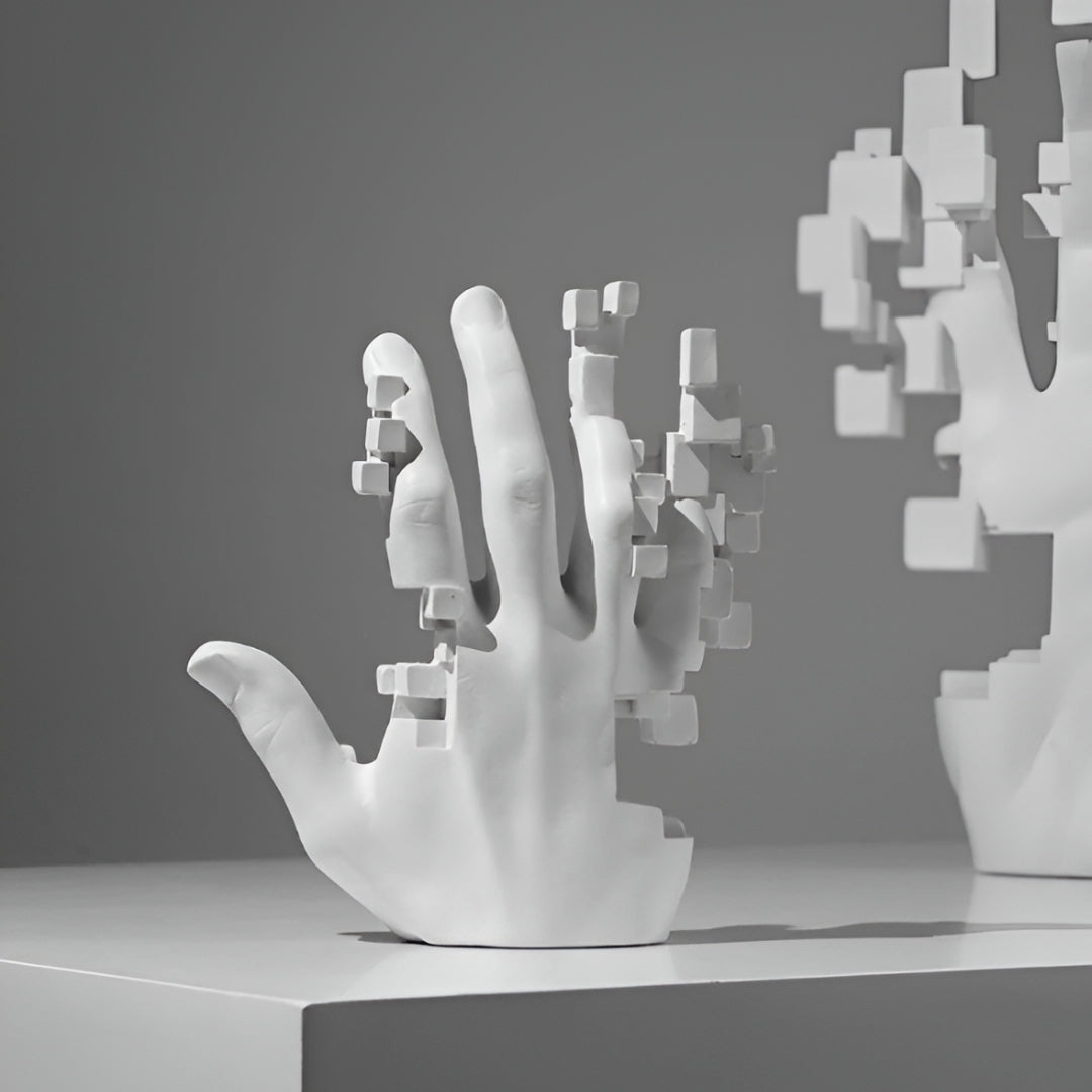 Sculptural Abstract Hand Statue for Modern Interior Style