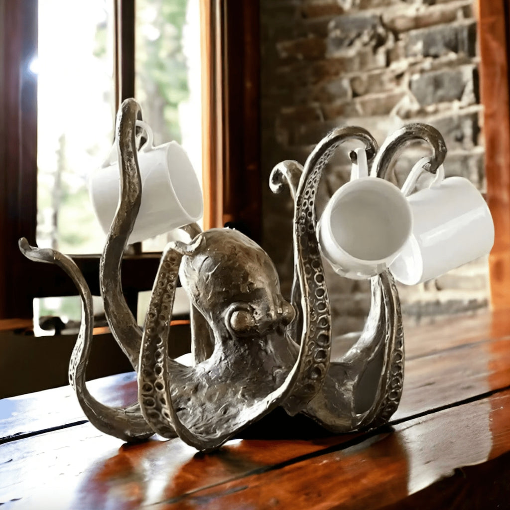 Whimsical Octopus Mug Holder Stand for Countertop Storage