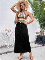 Women’s Chic Long Denim Skirt